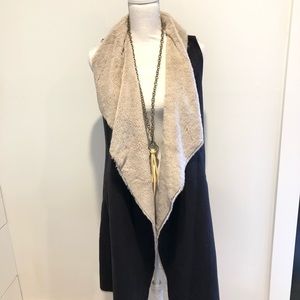 Cozy Faux Suede Long Vest